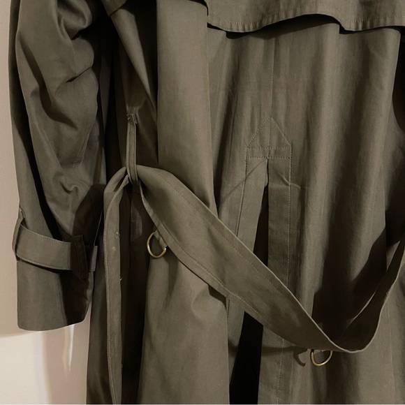 80s vintage Burberry Belted Trench large - Picture 6 of 14